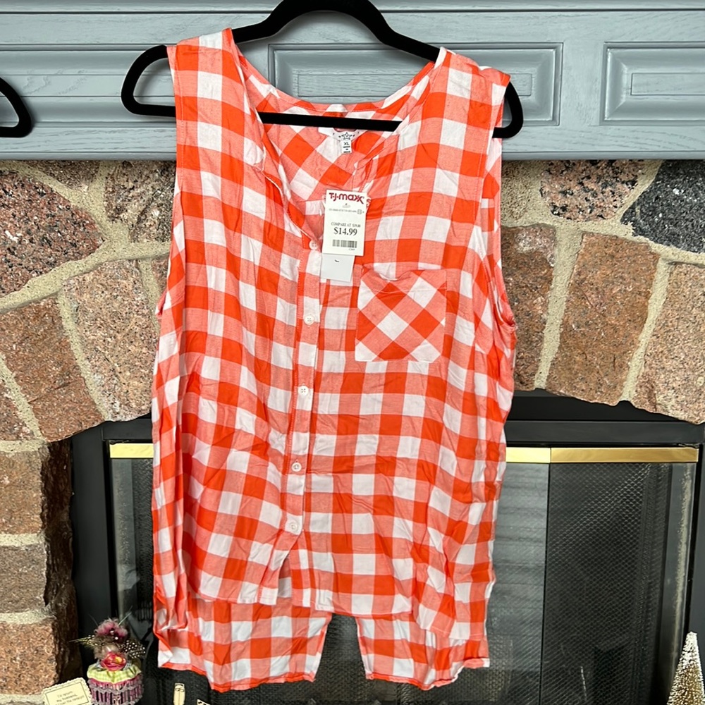 Tank top button up